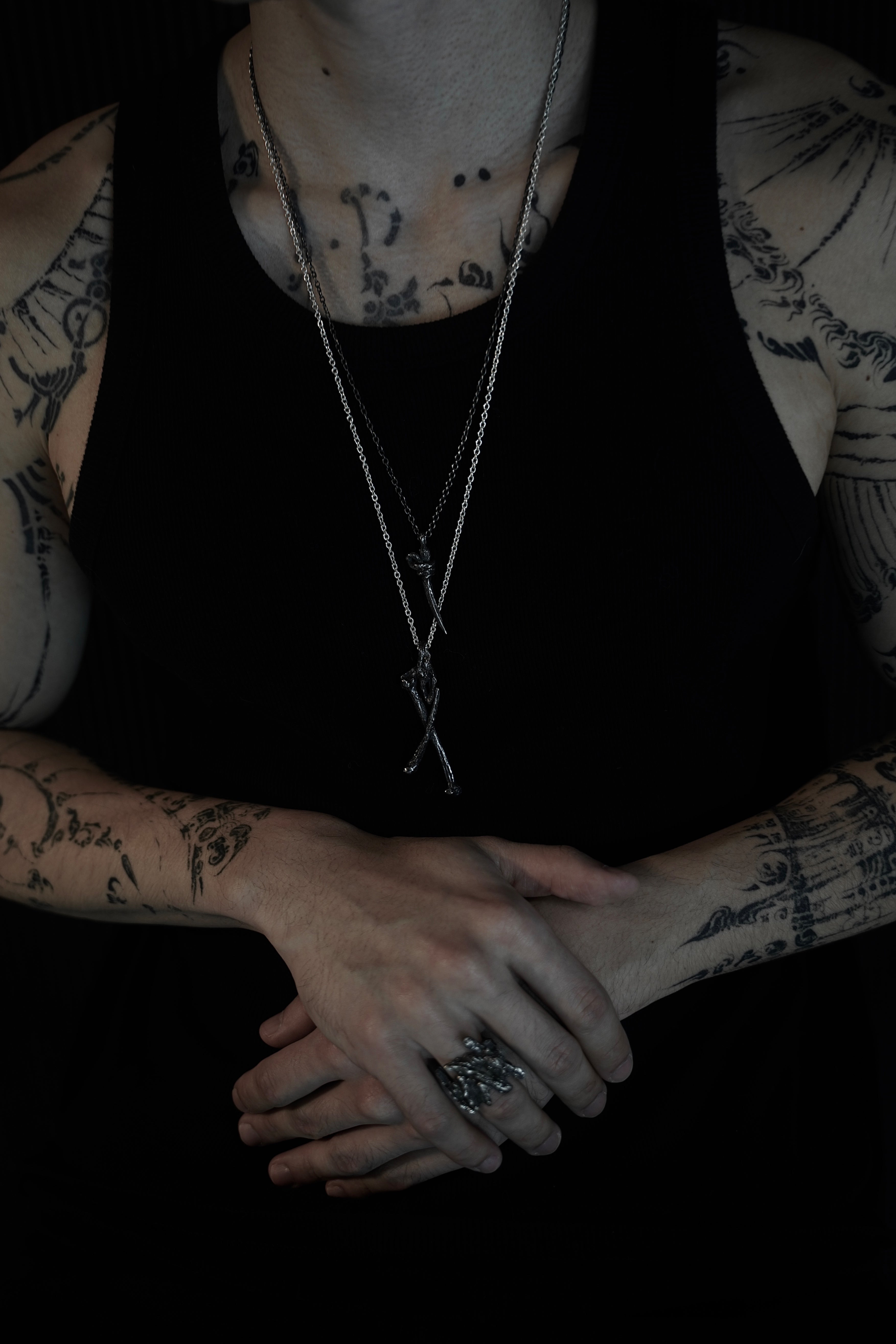 DOUBLE BONES necklace [MSJK004]